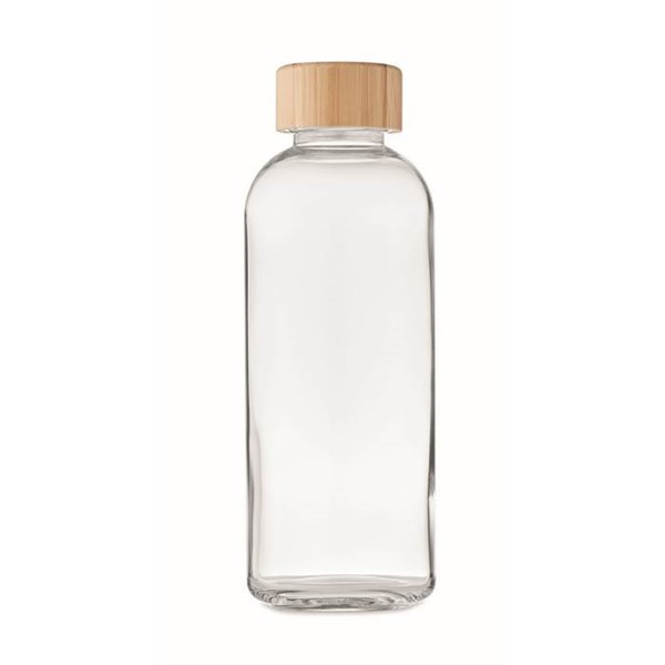 Obrázky: Transparentní skleněná láhev s bambusovým víčkem, Obrázek 9