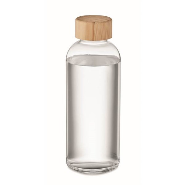 Obrázky: Transparentní skleněná láhev s bambusovým víčkem, Obrázek 13