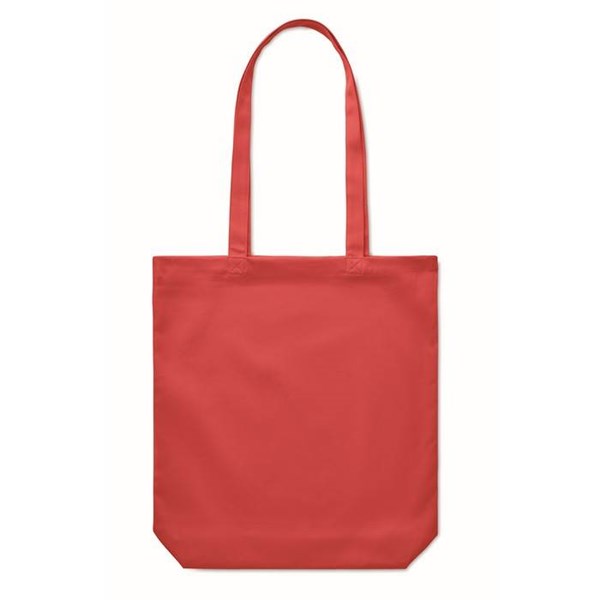 Obrázky: Červená nákupní plátěná taška s dlouhými uchy, Obrázek 3