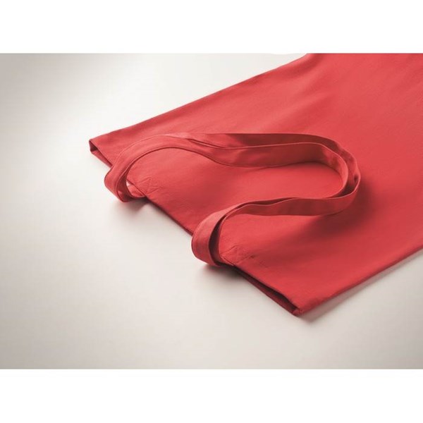 Obrázky: Červená nákupní plátěná taška s dlouhými uchy, Obrázek 4