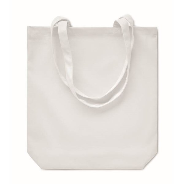 Obrázky: Bílá nákupní plátěná taška s dlouhými uchy, Obrázek 2
