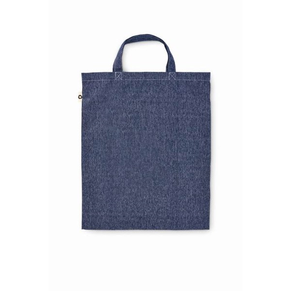 Obrázky: Modrá žíhaná skládací nákupní taška 140g, Obrázek 2