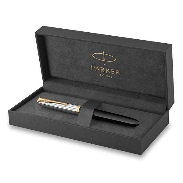 Obrázky: Parker 51 Premium Black GT plnicí pero, hrot F, Obrázek 2