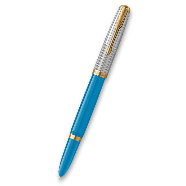 Obrázky: Parker 51 Premium Turquoise GT plnicí pero, hrot M