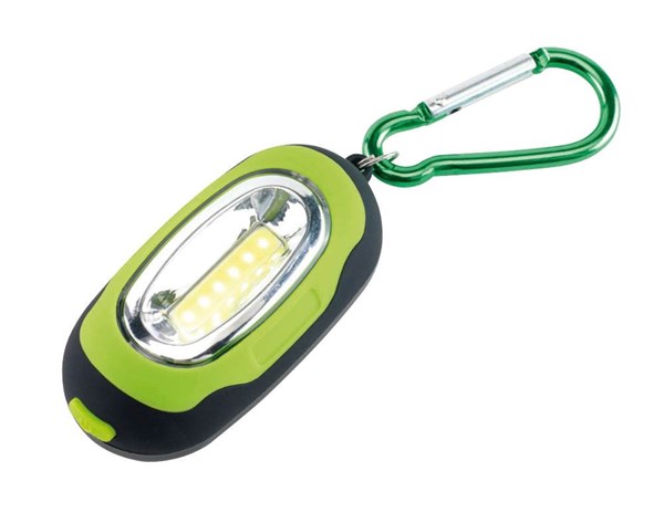 Obrázky: Zelená 6xLED svítilna s karabinou a magnetem, Obrázek 1