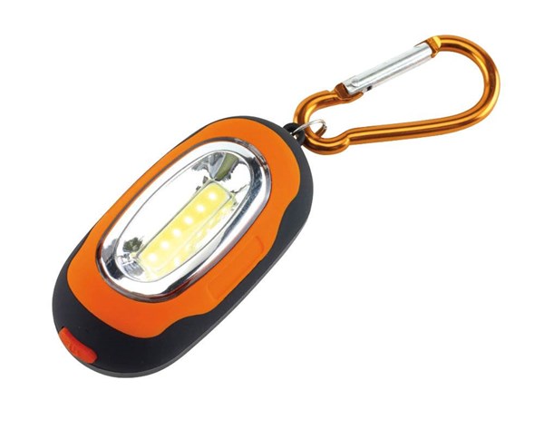Obrázky: Oranžová 6xLED svítilna s karabinou a magnetem, Obrázek 1