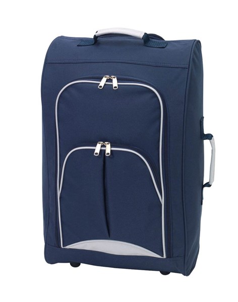 Obrázky: Palubní kufr na kolečkách s výsuv. rukojetí, modrý
