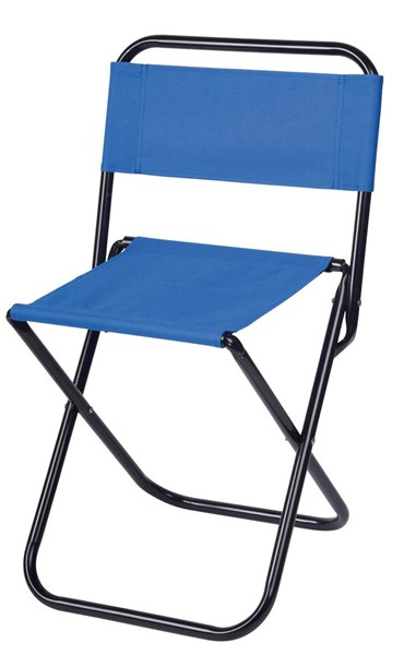 Obrázky: Pevná skládací stolička s opěradlem, modrá, Obrázek 1