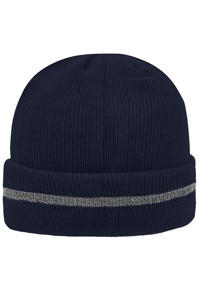 Obrázky: Modrá zimní čepice s reflexním pruhem, Obrázek 1