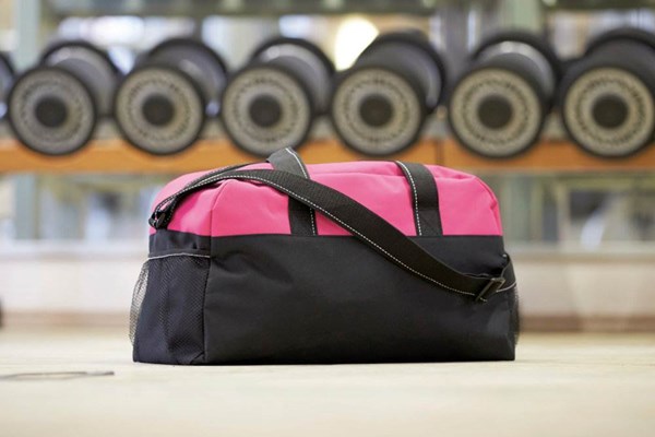 Obrázky: Jednoduchá sportovní fitness taška, růžová, Obrázek 2