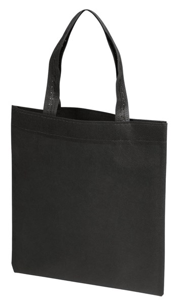 Obrázky: Malá nákupní taška z netkané textilie, černá, Obrázek 1