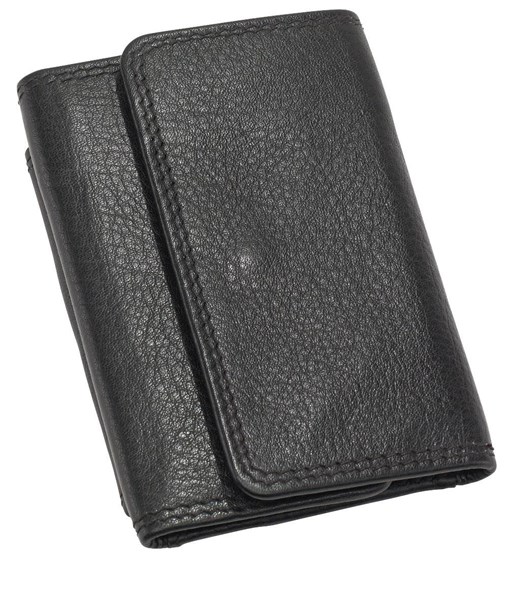Obrázky: Černá skládací pánská peněženka s vnější kapsou, Obrázek 1