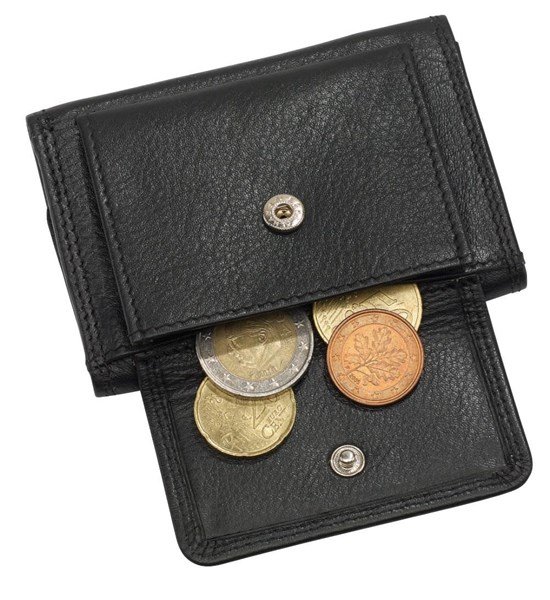 Obrázky: Černá skládací pánská peněženka s vnější kapsou, Obrázek 2