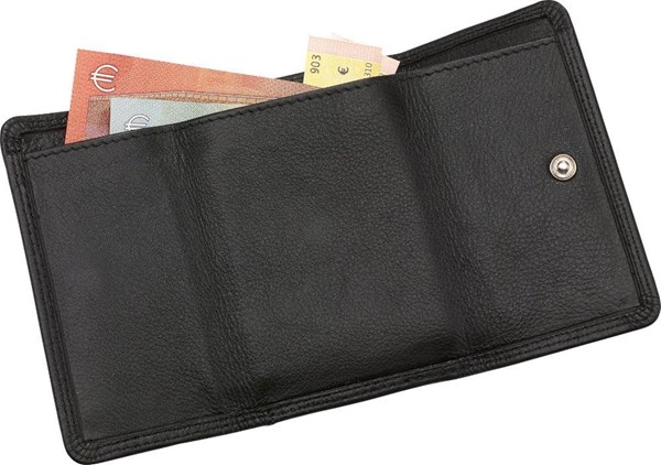 Obrázky: Černá skládací pánská peněženka s vnější kapsou, Obrázek 3