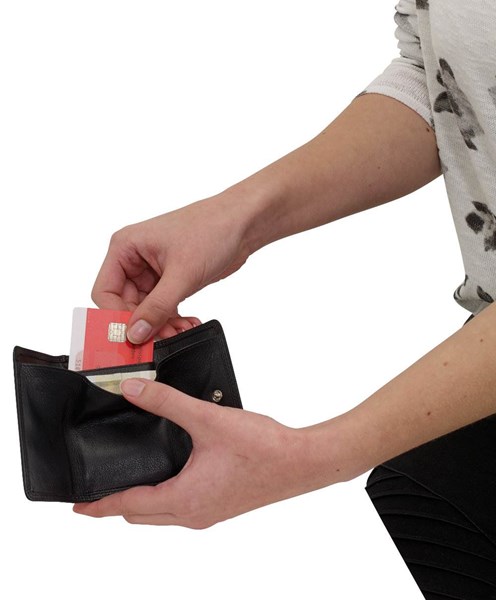 Obrázky: Černá skládací pánská peněženka s vnější kapsou, Obrázek 4
