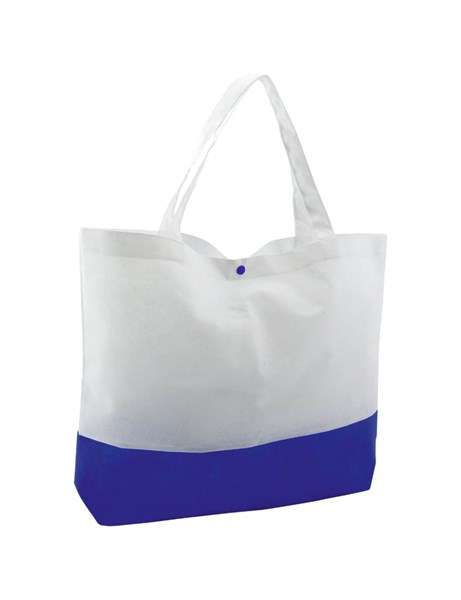 Obrázky: Modro bílá plážová taška z netkané textilie, Obrázek 1