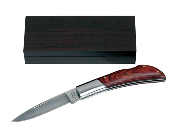 Obrázky: Štíhlý zavírací nůž v kombinaci dřevo a kov v boxu, Obrázek 1