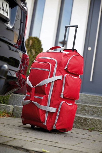 Obrázky: Velká cestovní taška na kolečkách, červená, Obrázek 2