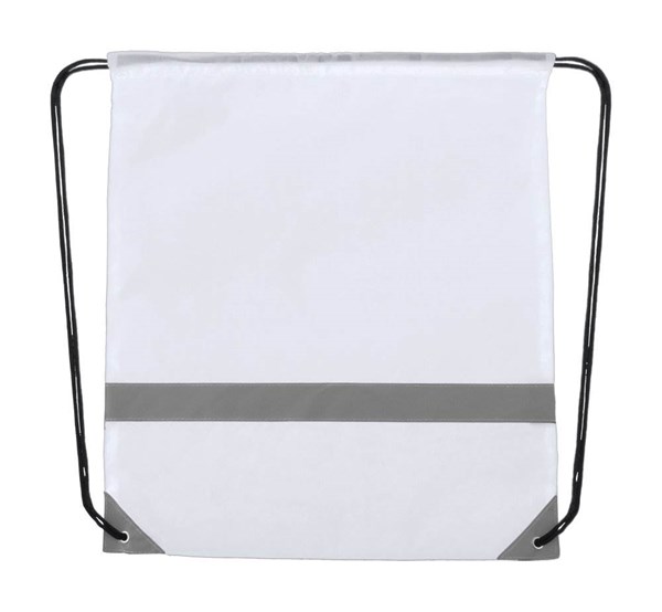Obrázky: Bílý polyesterový batoh s reflexními díly