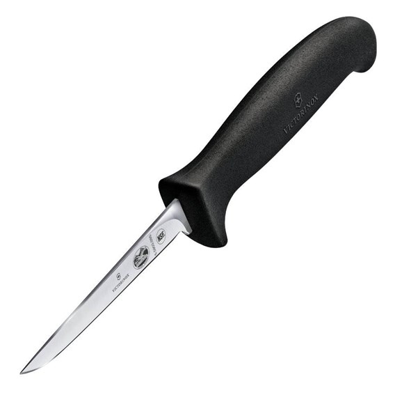 Obrázky: Černý vykosťovací nůž VICTORINOX, hladké ostří 9 cm