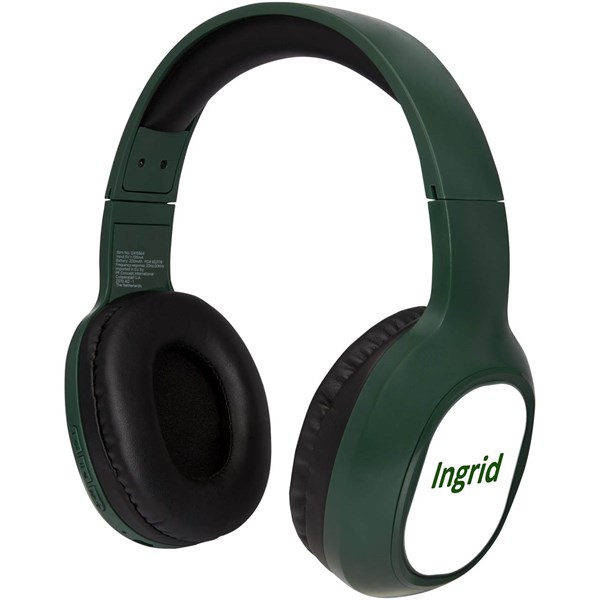 Obrázky: Bezdrátová sluchátka s mikrofonem tmavě zelená, Obrázek 2