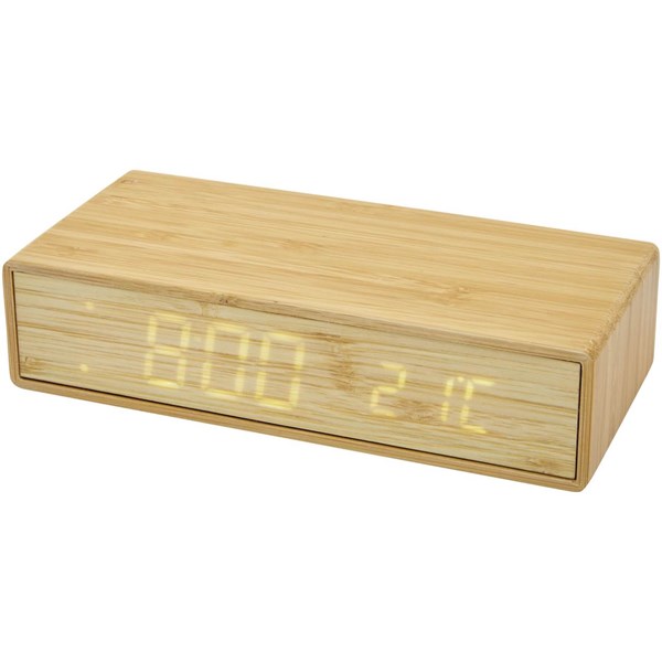 Obrázky: Bambusová bezdrátová nabíječka s hodinami, Obrázek 1