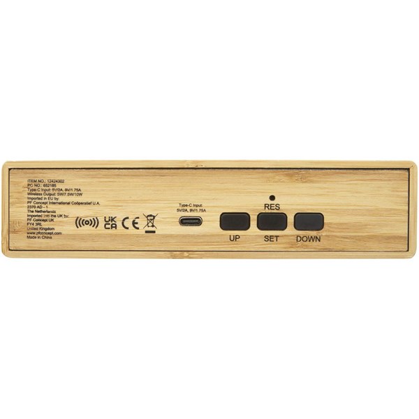 Obrázky: Bambusová bezdrátová nabíječka s hodinami, Obrázek 2