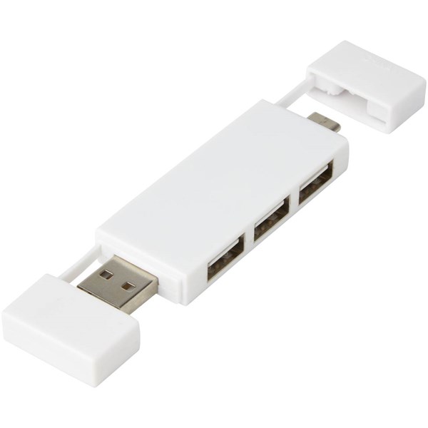Obrázky: Duální rozbočovač USB 2.0 bílá, Obrázek 1