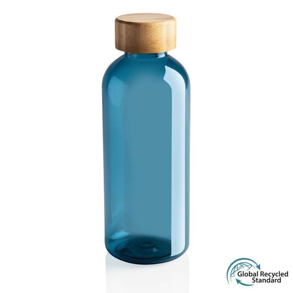Obrázky: Transpar. modrá láhev z GRS RPET bambusový uzávěr, Obrázek 1