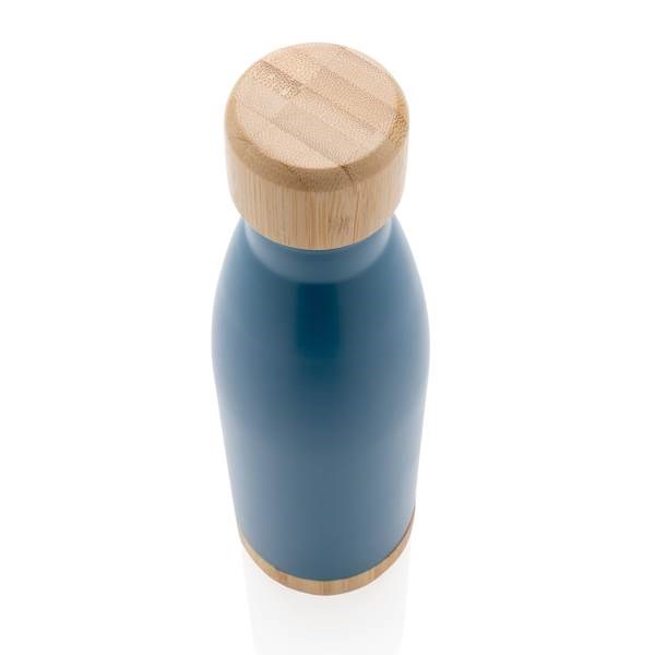 Obrázky: Nerezová termoláhev modrá s bambusovými detaily, Obrázek 3