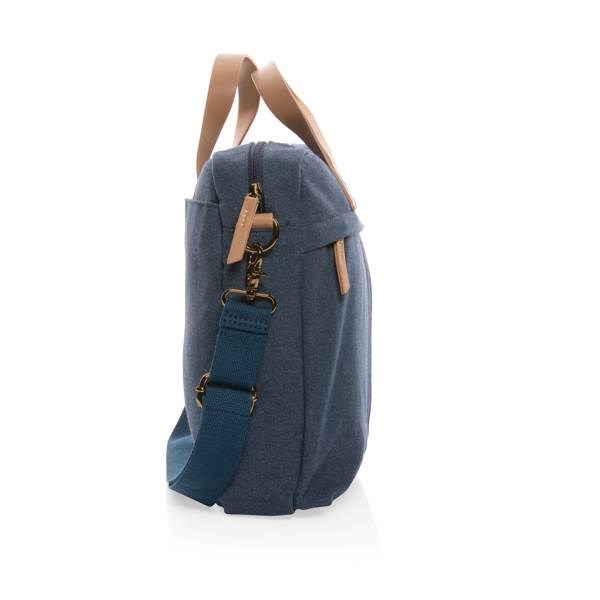 Obrázky: Modrý batoh na notebook z recykl. canvas AWARE, Obrázek 3