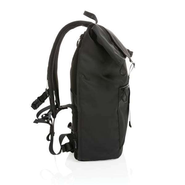 Obrázky: Voděodolný batoh na notebook z RPET AWARE, černý, Obrázek 3