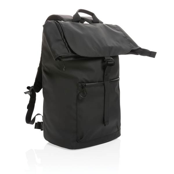 Obrázky: Voděodolný batoh na notebook z RPET AWARE, černý, Obrázek 5