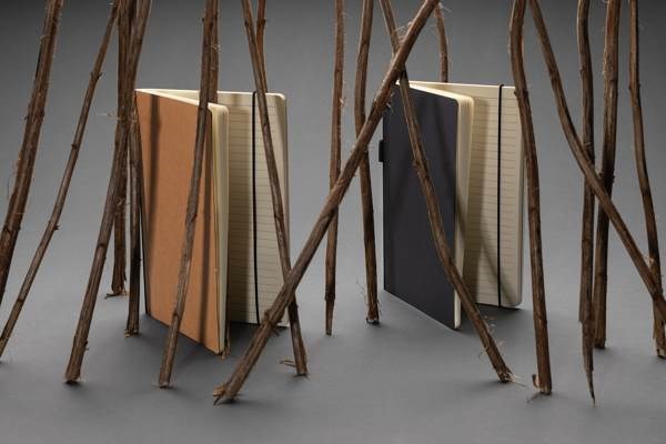 Obrázky: Hnědý FSC® poznámkový blok A5, tvrdá vazba, kapsa, Obrázek 10