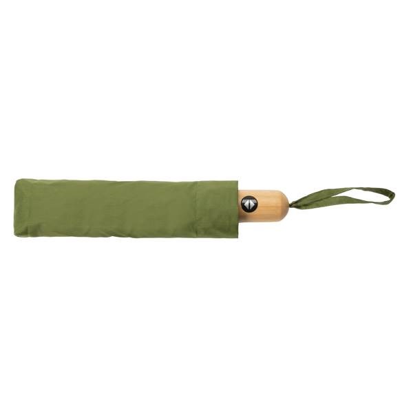Obrázky: Zelený automatický deštník rPET, bambus. rukojeť, Obrázek 5