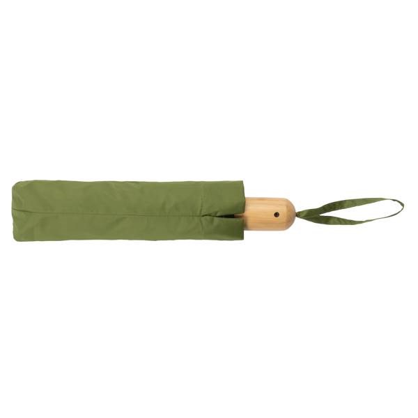 Obrázky: Zelený automatický deštník rPET, bambus. rukojeť, Obrázek 6