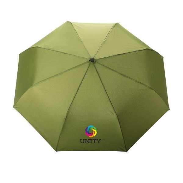 Obrázky: Zelený automatický deštník rPET, bambus. rukojeť, Obrázek 8