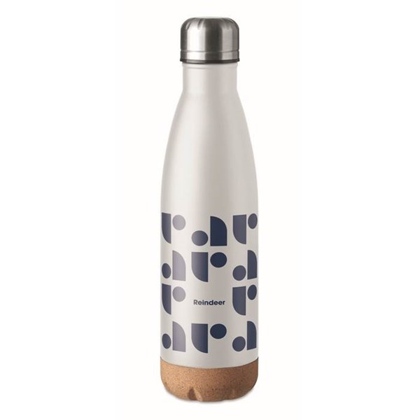 Obrázky: Bílá nerezová láhev s dvojitou stěnou 500 ml, Obrázek 2