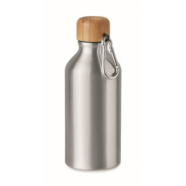 Obrázky: Hliníková láhev s bambusovým víčkem 400 ml, Obrázek 1