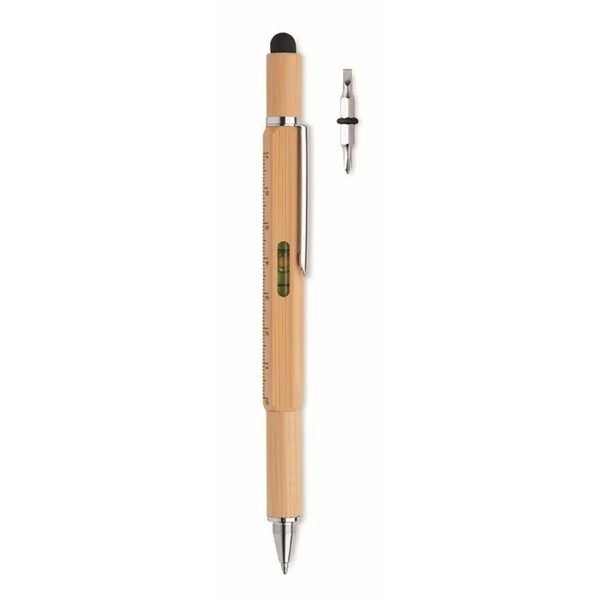 Obrázky: Bambusové kul. pero s vodováhou,stylusem a nářadím, Obrázek 1