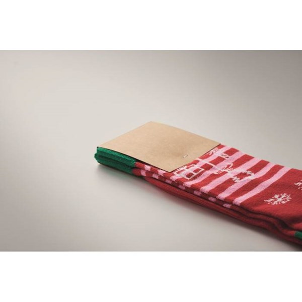 Obrázky: Pár ponožek s vánočním motivem, vel. M červené, Obrázek 4