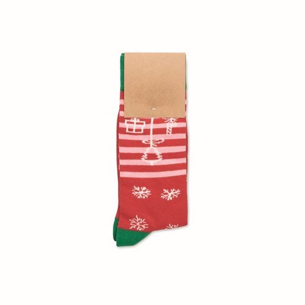 Obrázky: Pár ponožek s vánočním motivem, vel. M červené, Obrázek 5