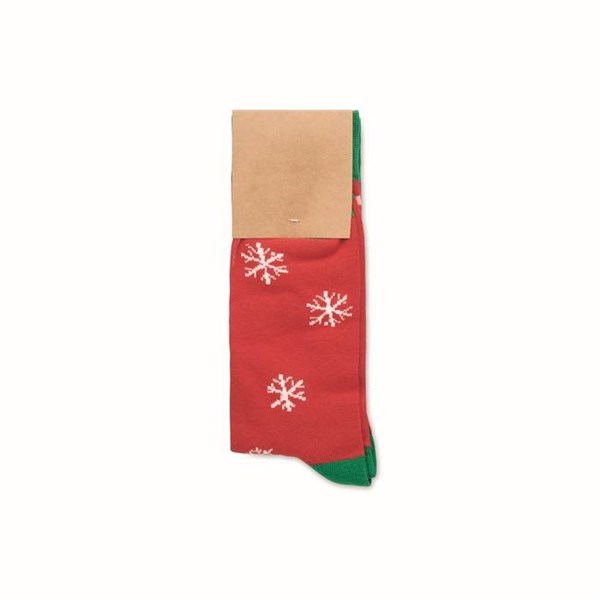 Obrázky: Pár ponožek s vánočním motivem, vel. M červené, Obrázek 6