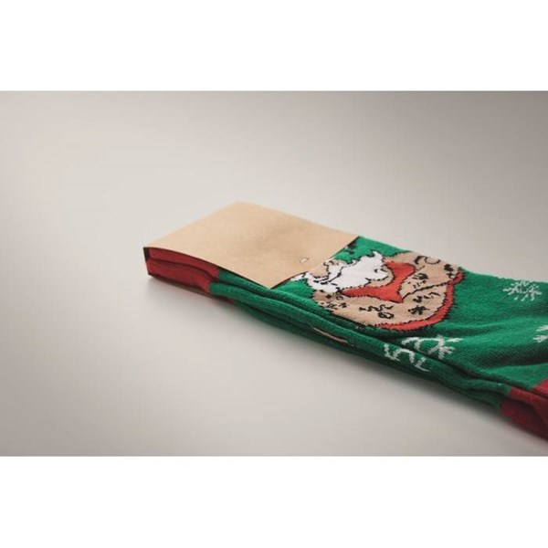 Obrázky: Pár ponožek s vánočním motivem, vel. M zelené, Obrázek 4