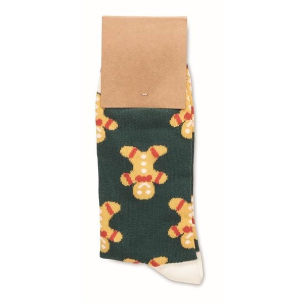 Obrázky: Pár ponožek s vánočním motivem, vel. L tm.zelené, Obrázek 5