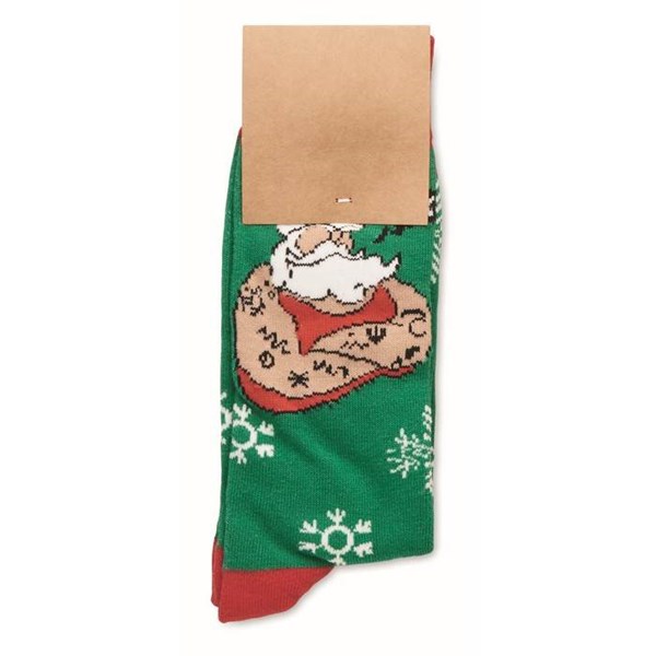 Obrázky: Pár ponožek s vánočním motivem, vel. L zelené, Obrázek 6