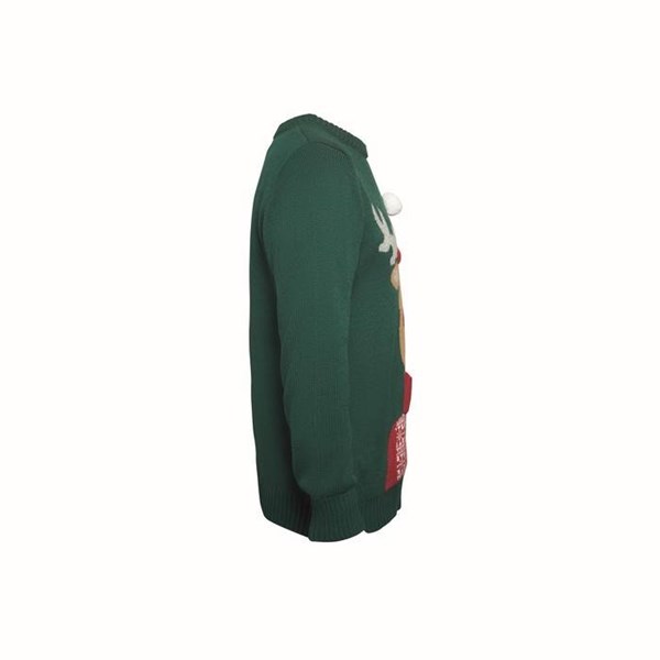 Obrázky: Zelený vánoční svetr s motivem soba, vel. S/M, Obrázek 4