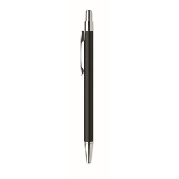 Obrázky: Černé kuličkové pero z hliníku s modrou náplní, Obrázek 3
