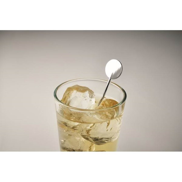 Obrázky: Stříbrná nerezová míchátka na nápoje, 4 ks, Obrázek 3