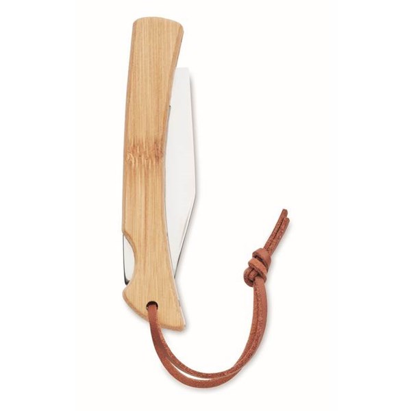 Obrázky: Nerezový zavírací kapesní nůž s bambusovou rukojetí, Obrázek 4